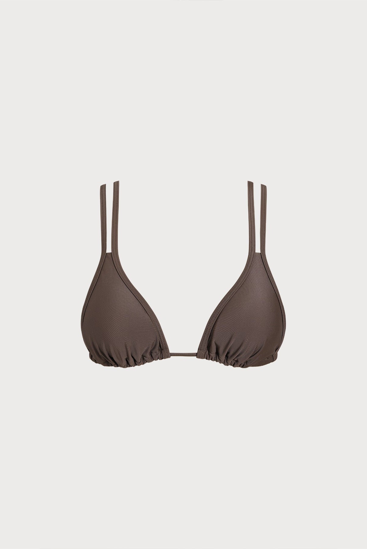 Women Knitted Nylon blended Bikini Tops Dark Coffee Sustainable Bikinis - BERLOOK