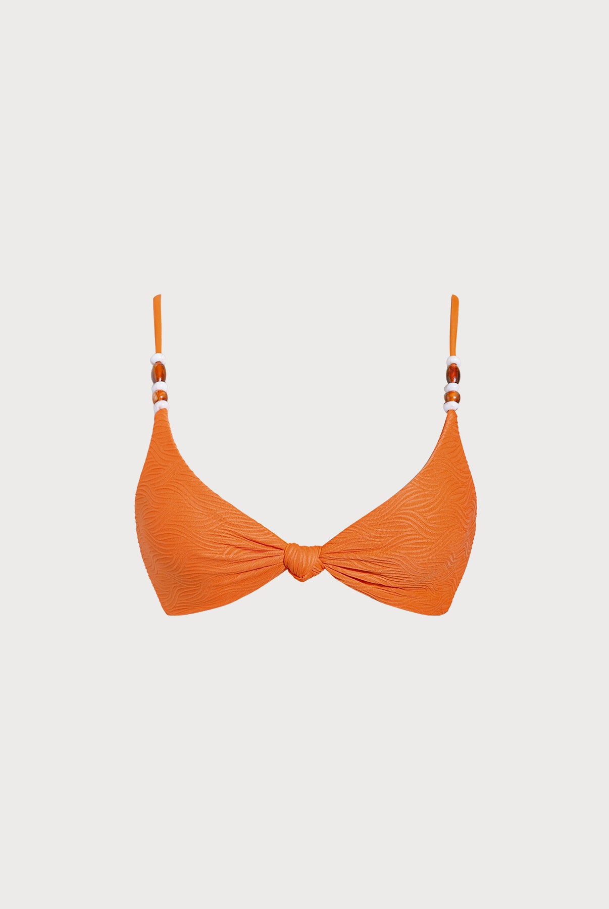 Women Knitted Nylon blended Bikini Tops Orange Sustainable Bikinis - BERLOOK