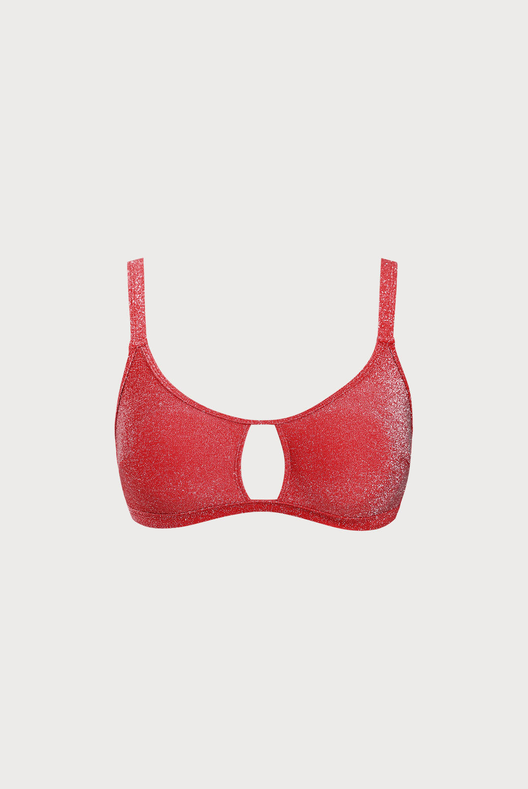 Women Knitted Nylon blended Bikini Tops Red Sustainable Plus Size Bikinis - BERLOOK