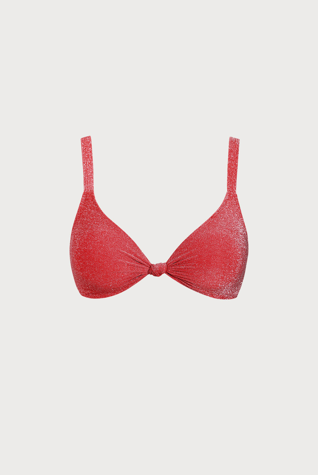 Women Knitted Nylon blended Bikini Tops Red Sustainable Plus Size Bikinis - BERLOOK