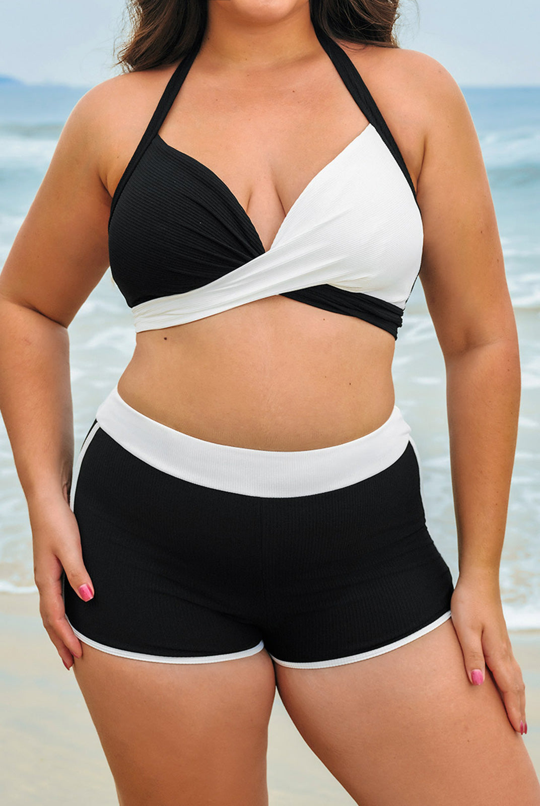 Women Knitted Nylon blended Bikini Tops Sustainable Plus Size Bikinis - BERLOOK