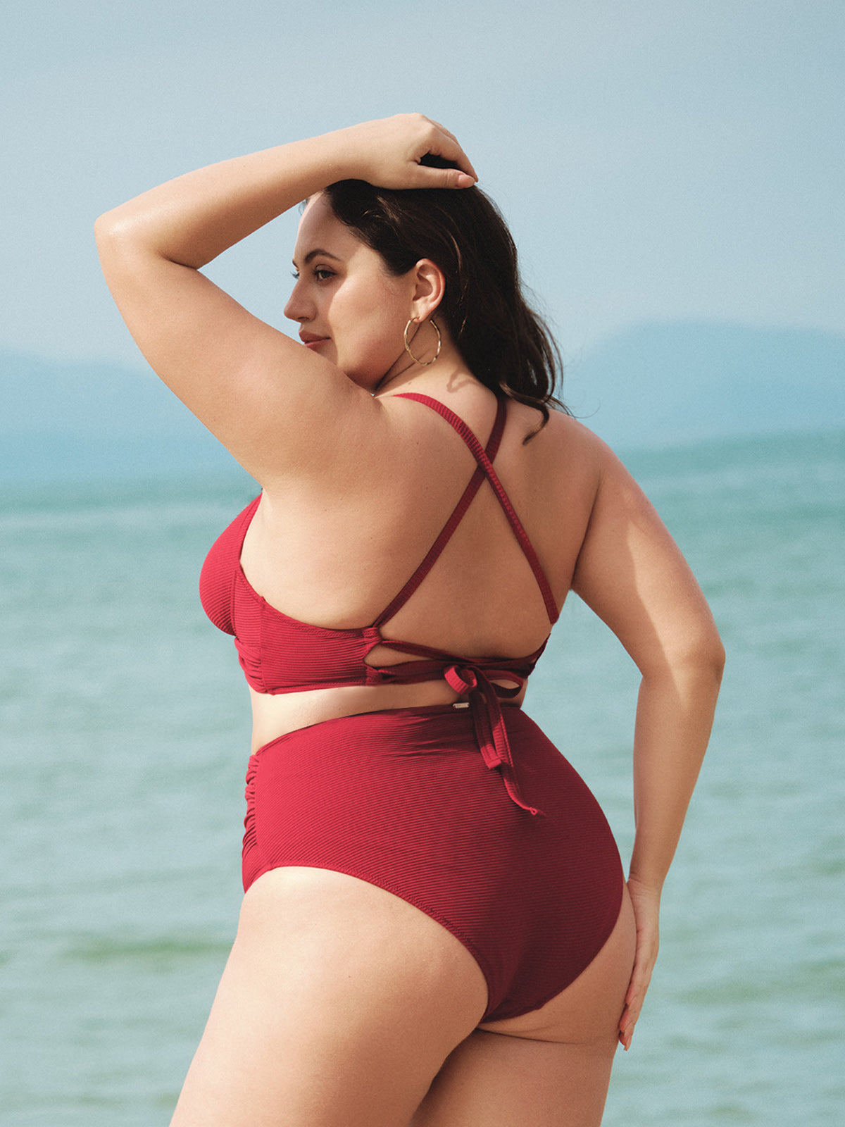Women Knitted Nylon blended Bikini Tops Sustainable Plus Size Bikinis - BERLOOK