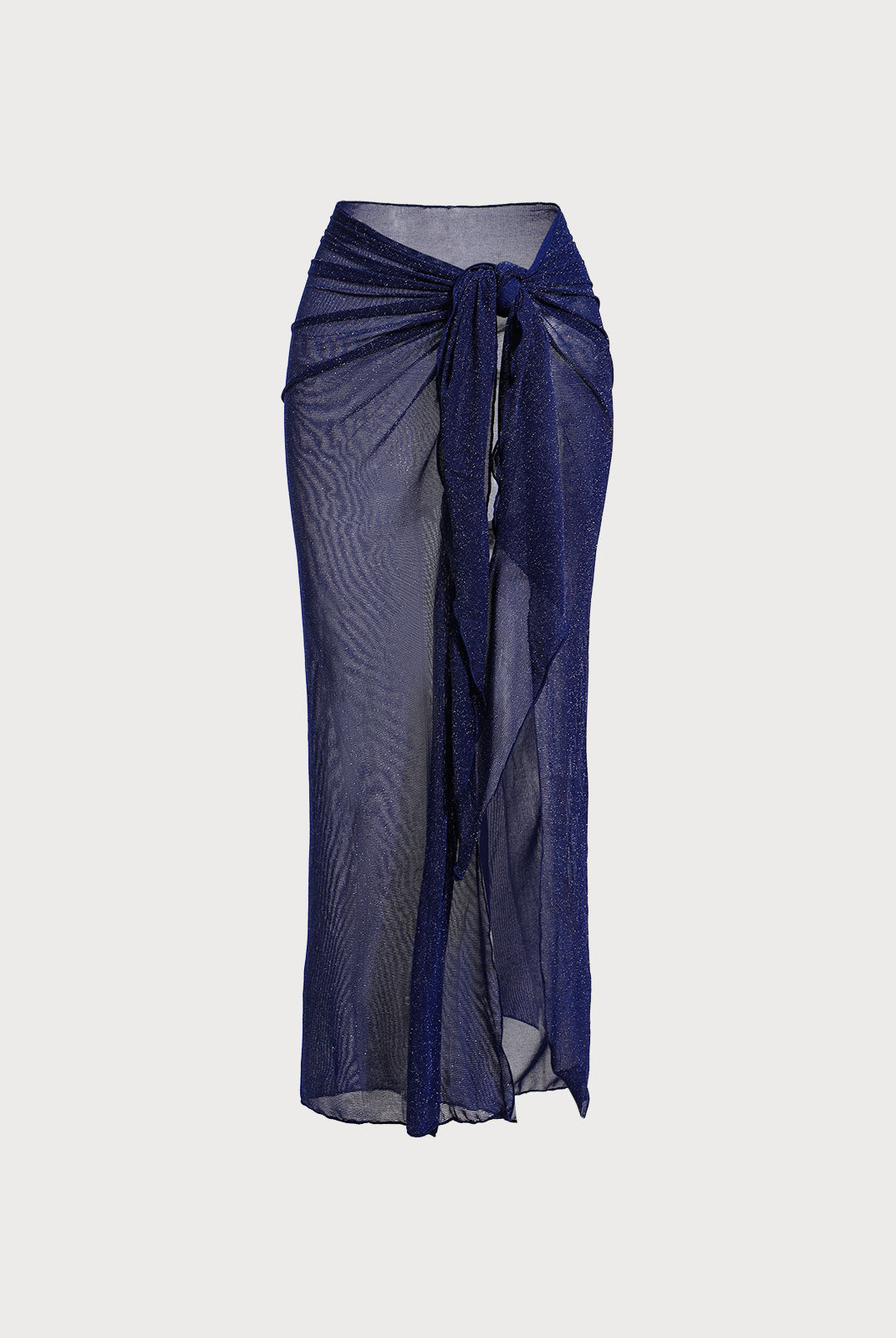 Women Knitted Nylon blended Cover ups Blue Sustainable Plus Size Cover-ups - BERLOOK