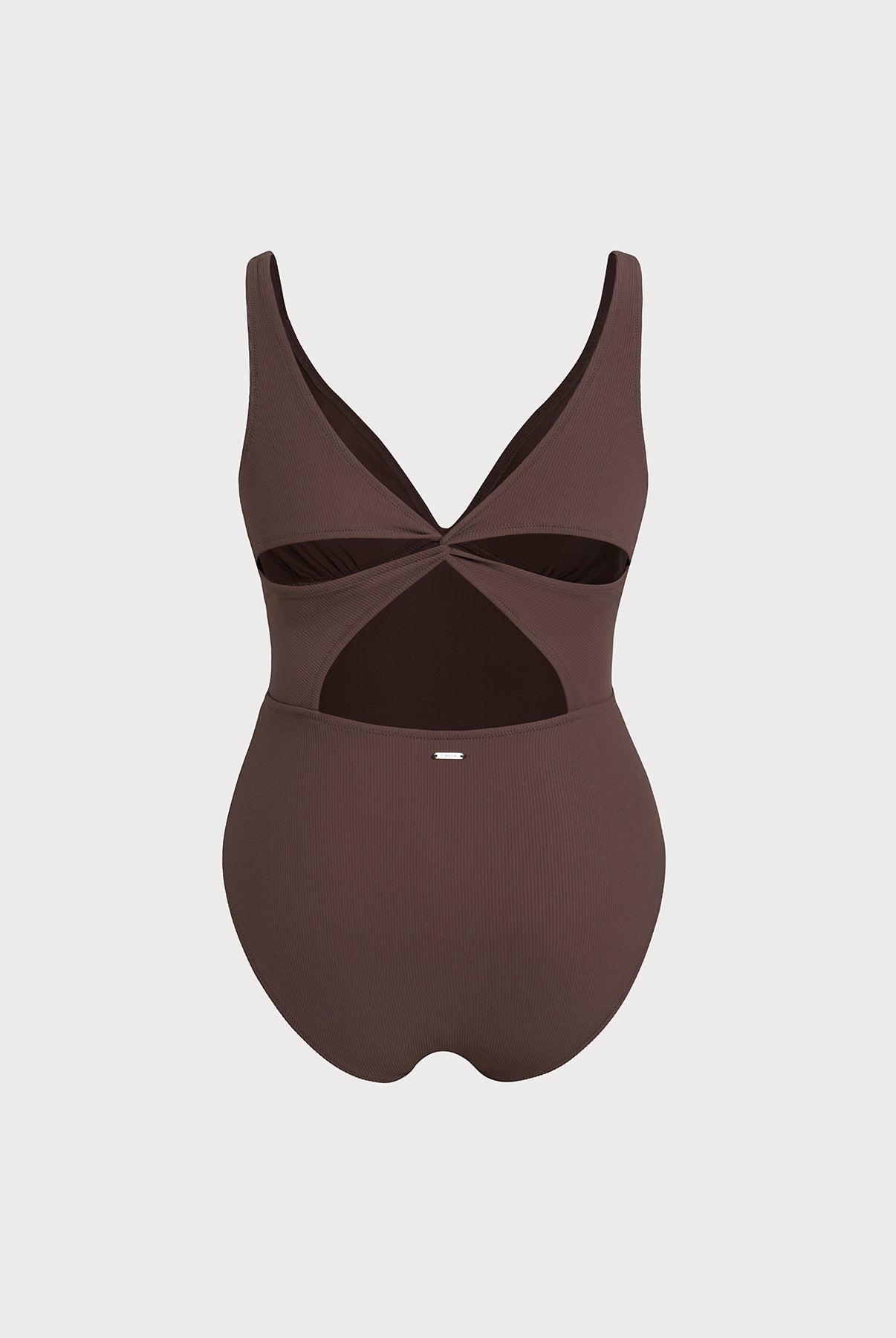 Women Knitted Nylon blended One Pieces Swimwear Coffee Sustainable Plus Size One-Pieces - BERLOOK