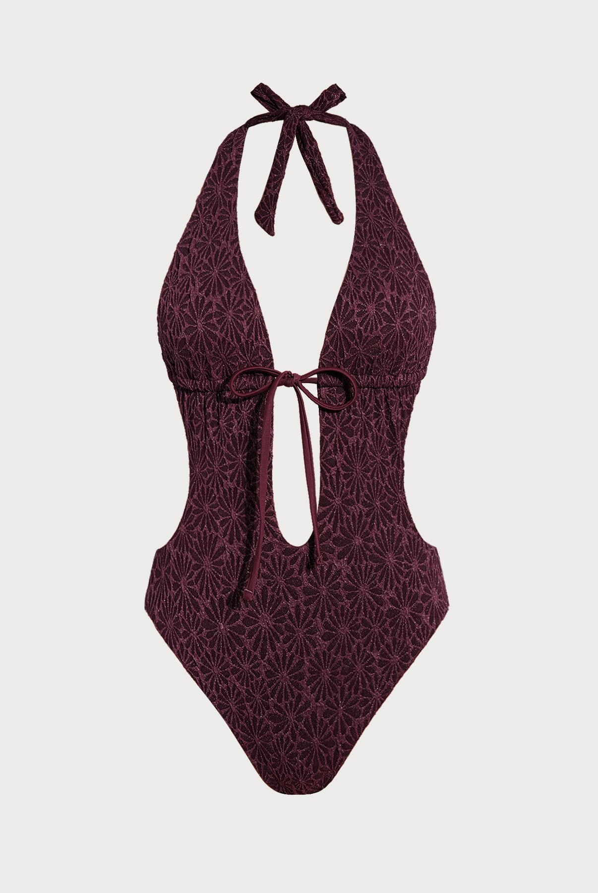 Women Knitted Nylon blended One Pieces Swimwear Dark Coffee Sustainable Bikinis - BERLOOK