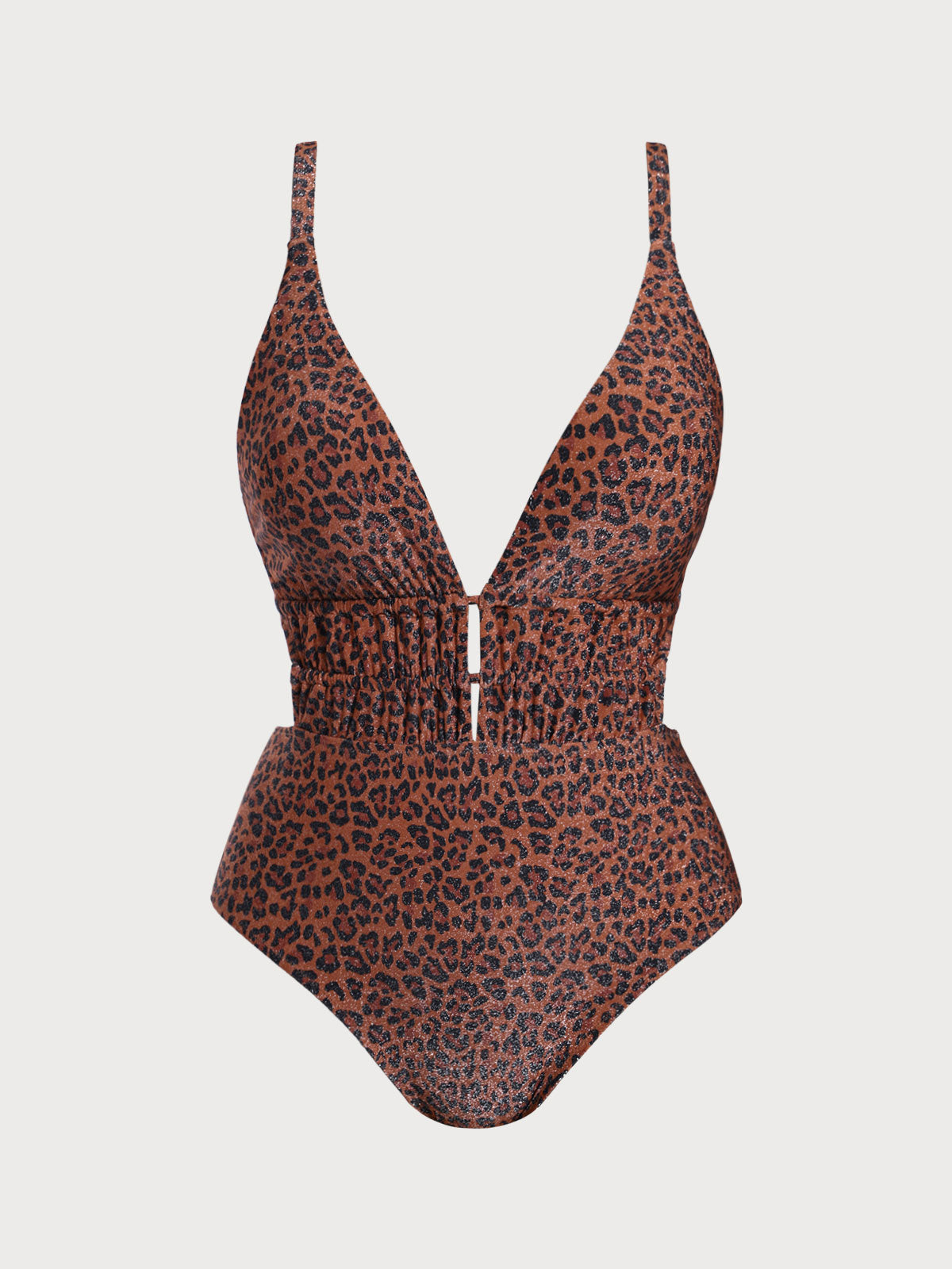 Women Knitted Nylon blended One Pieces Swimwear Dark Coffee Sustainable Plus Size One-Pieces - BERLOOK