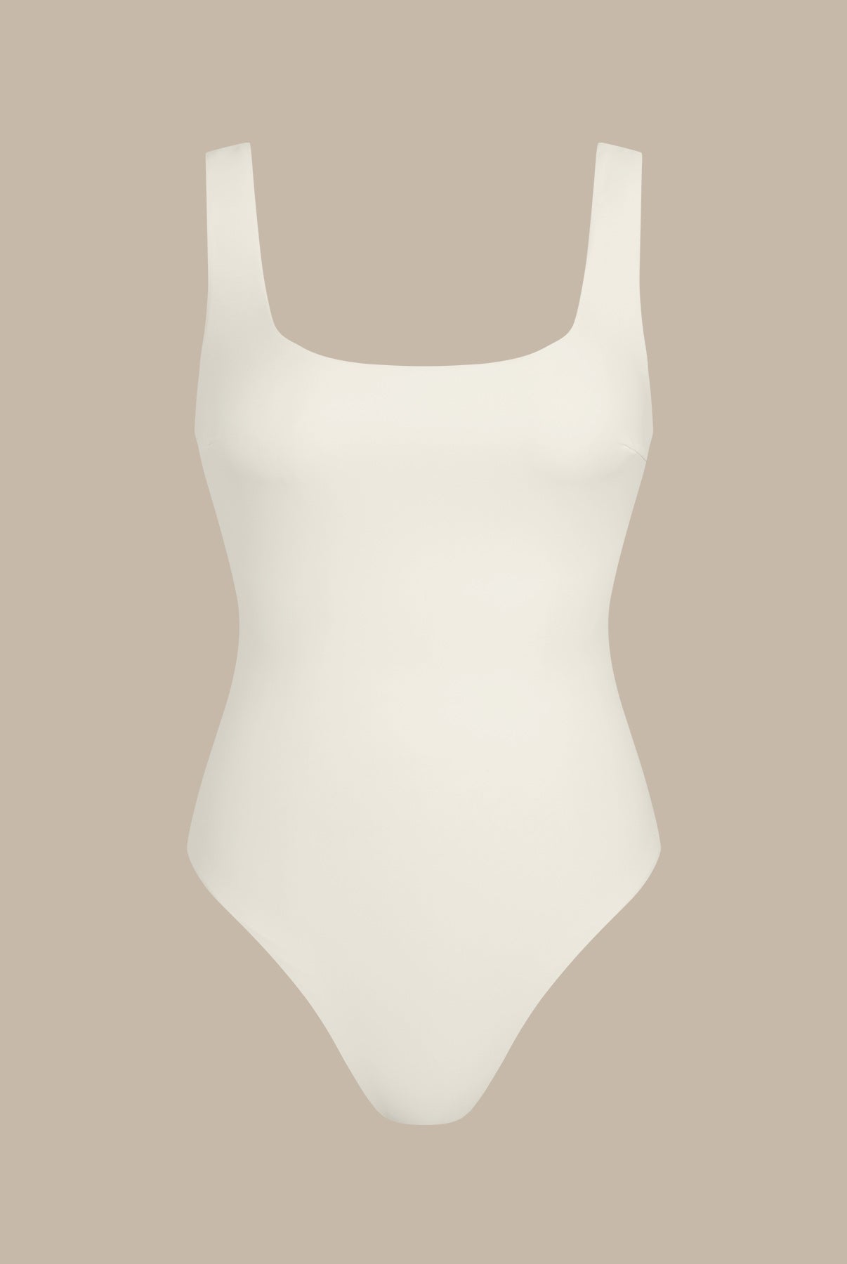 Women Knitted Nylon blended One Pieces Swimwear Off White Sustainable One-Pieces - BERLOOK