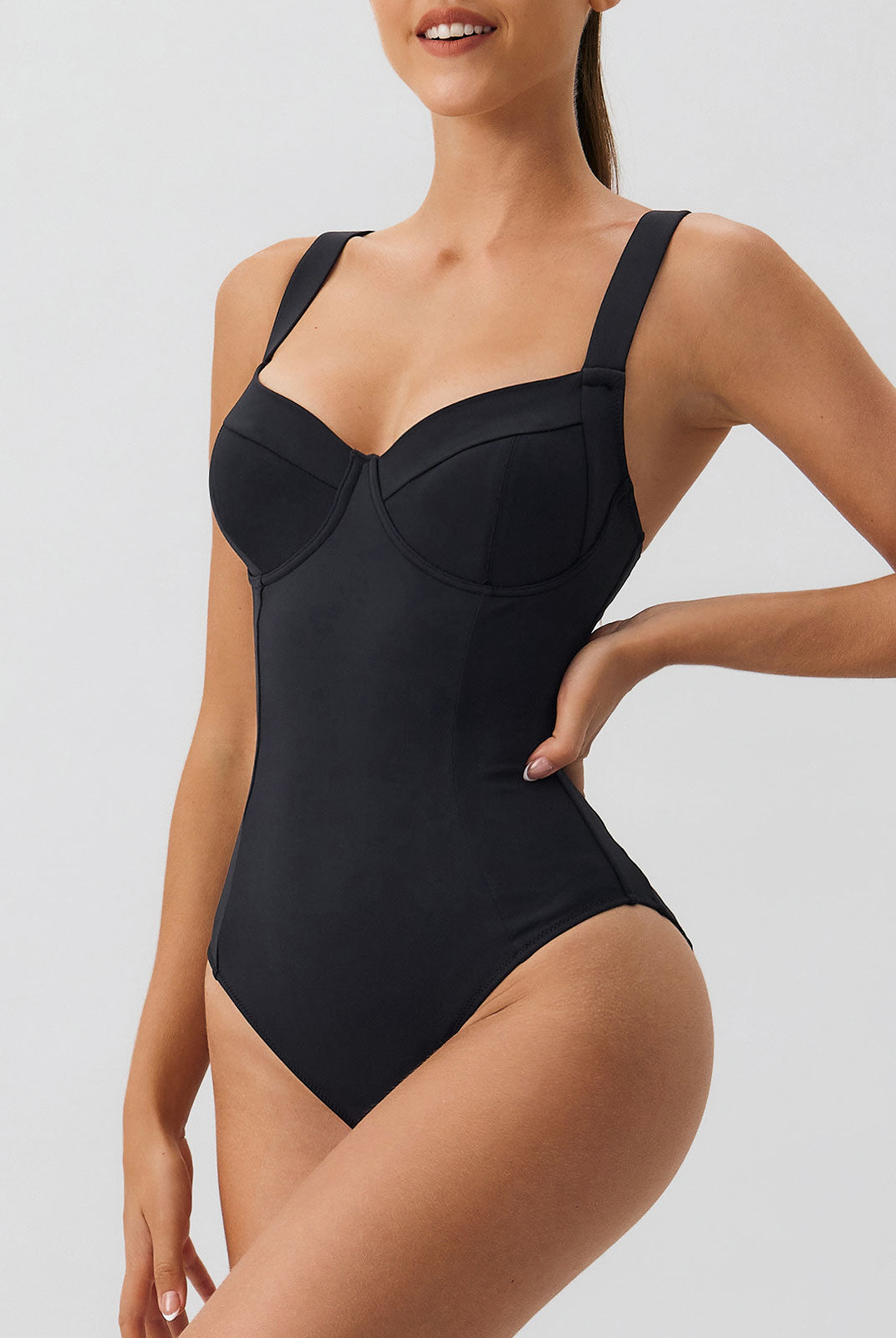 Women Knitted Nylon blended One Pieces Swimwear Sustainable One-Pieces - BERLOOK