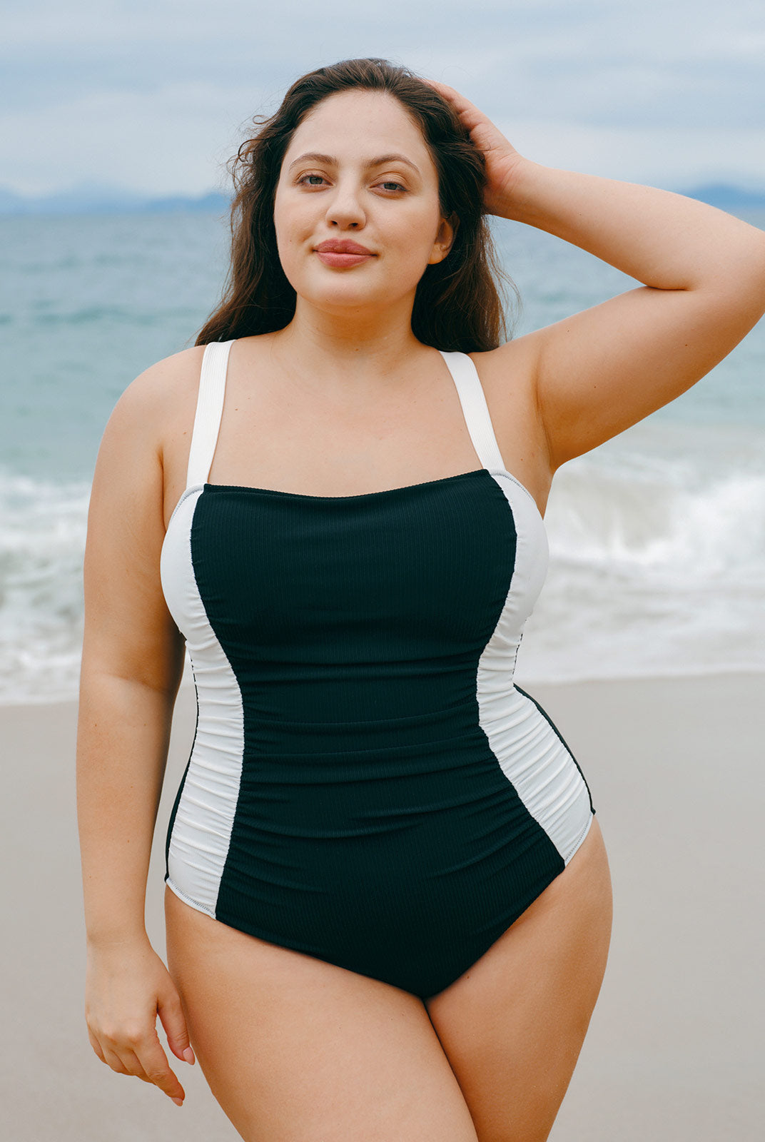 Women Knitted Nylon blended One Pieces Swimwear Sustainable Plus Size One-Pieces - BERLOOK