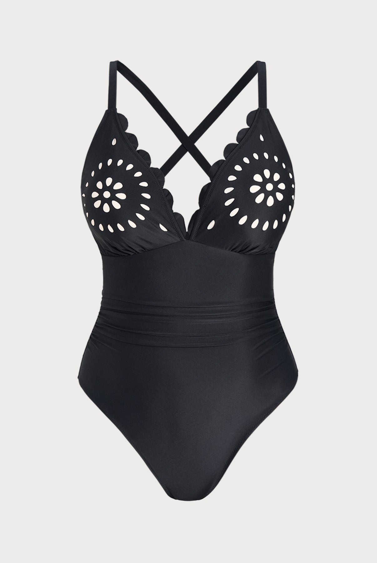 Women Knitted Nylon blended One Pieces Swimwear Sustainable Plus Size One-Pieces - BERLOOK