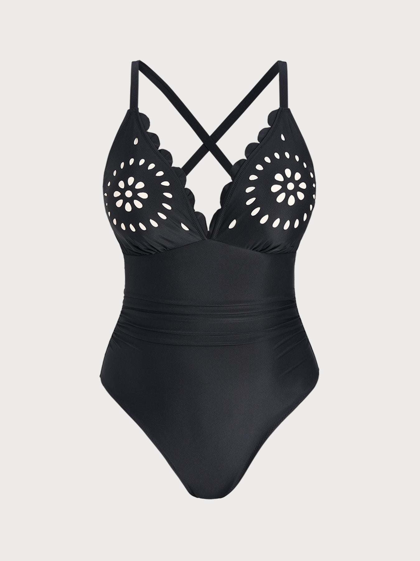 Women Knitted Nylon blended One Pieces Swimwear Sustainable Plus Size One-Pieces - BERLOOK