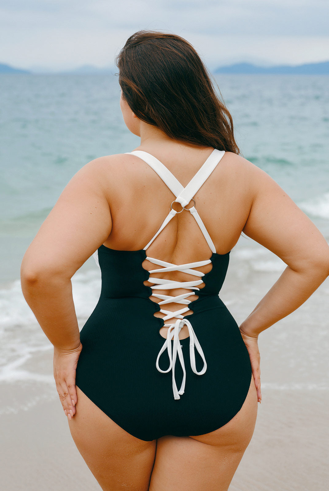 Women Knitted Nylon blended One Pieces Swimwear Sustainable Plus Size One-Pieces - BERLOOK