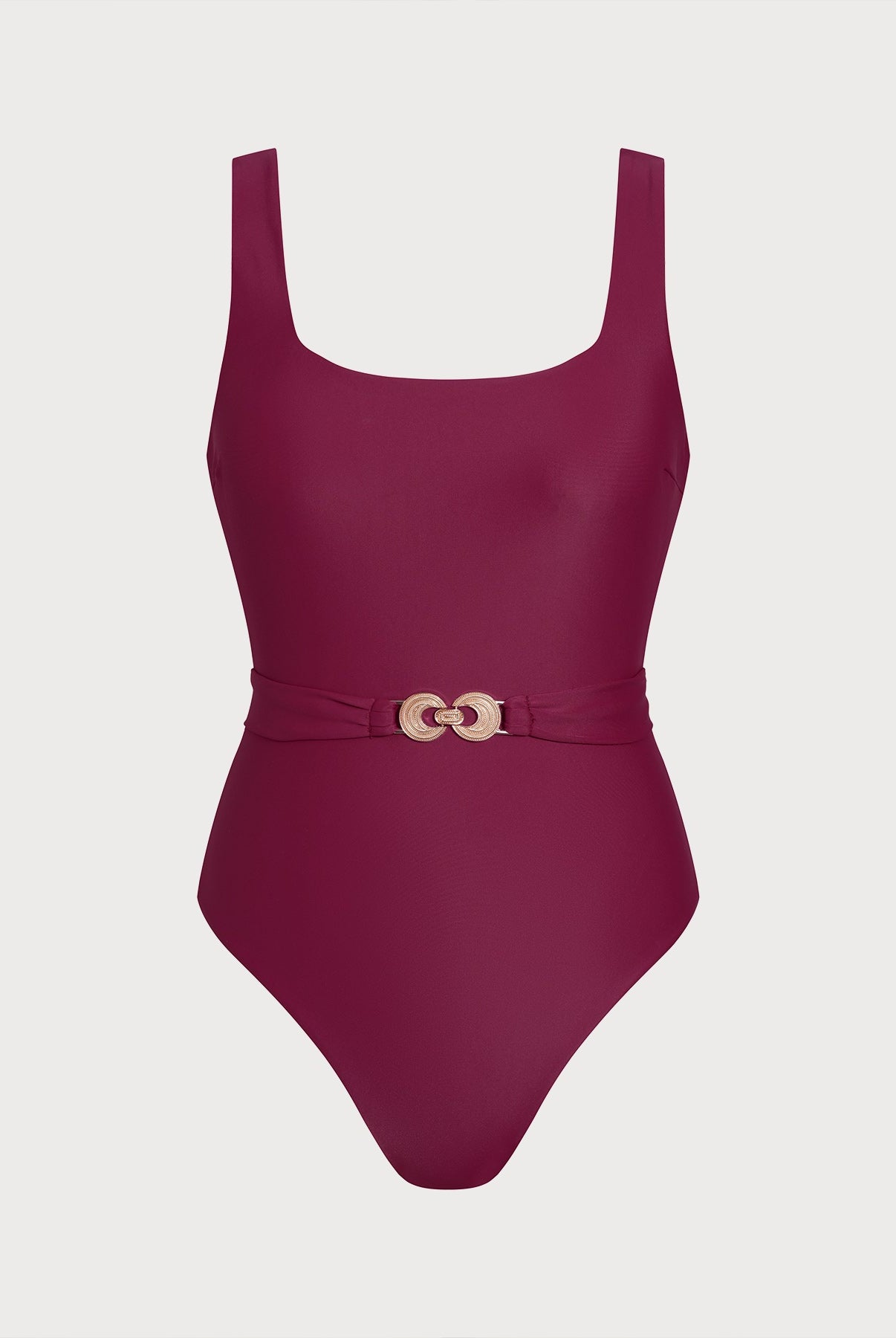 Women Knitted Nylon blended One Pieces Swimwear Wine Red Sustainable One-Pieces - BERLOOK