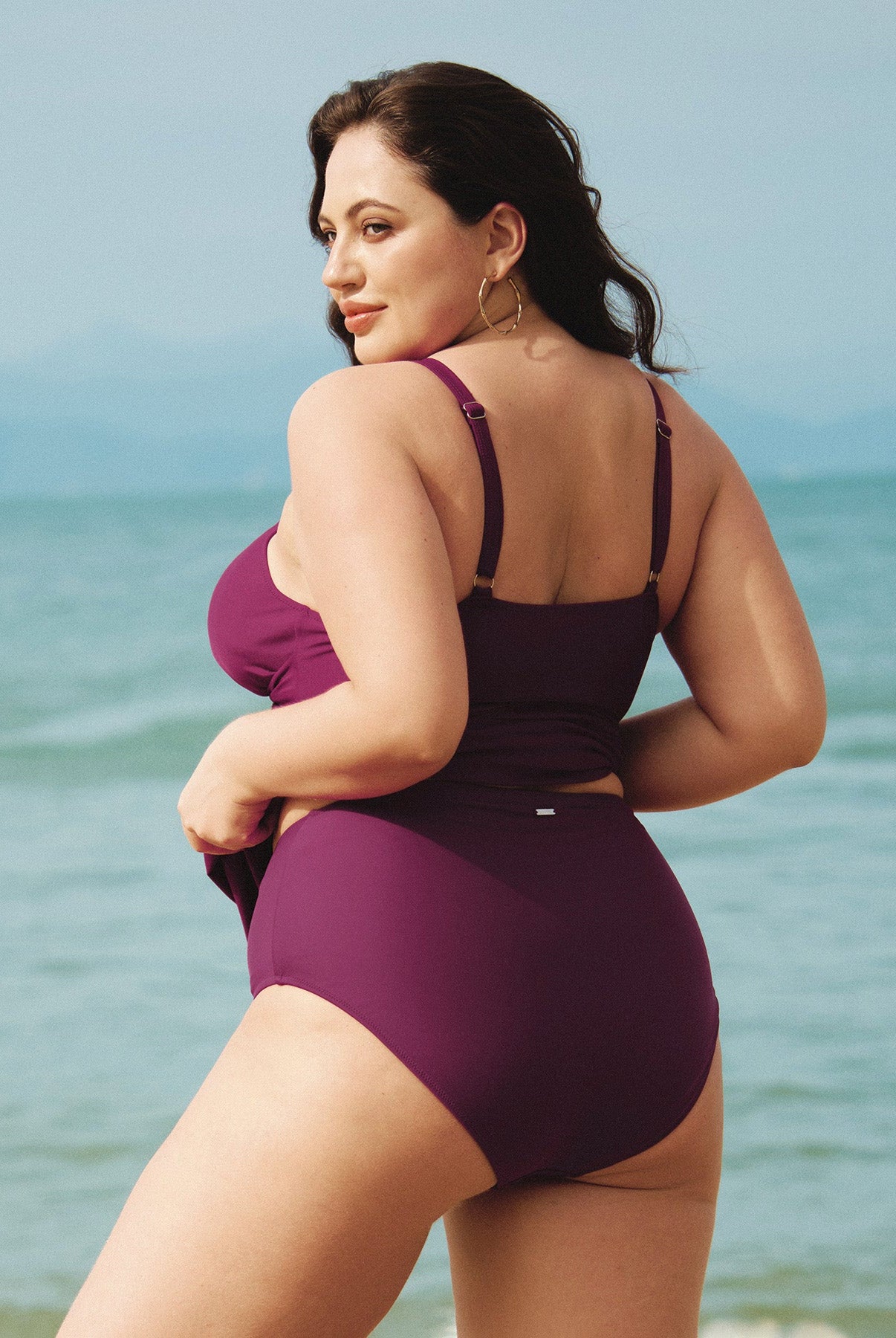 Women Knitted Nylon blended Tankini Bottoms Sustainable Plus Size Tankinis - BERLOOK