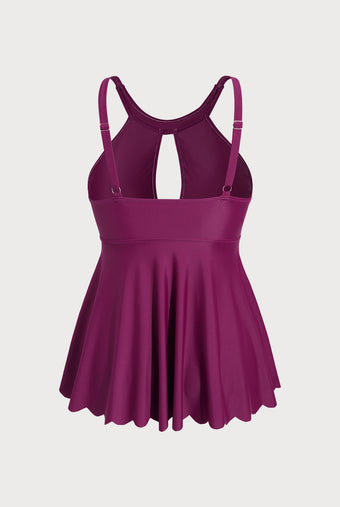 Women Knitted Nylon blended Tankini Tops Sustainable Plus Size Tankinis - BERLOOK