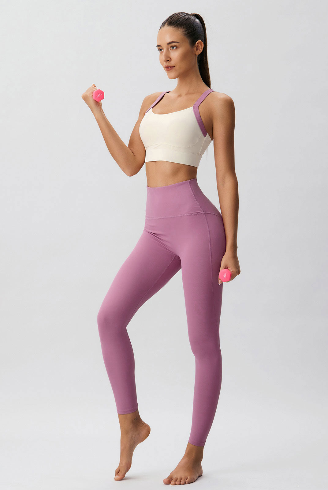 Women Knitted Nylon blended Yoga Leggings Sustainable Yoga Bottoms - BERLOOK