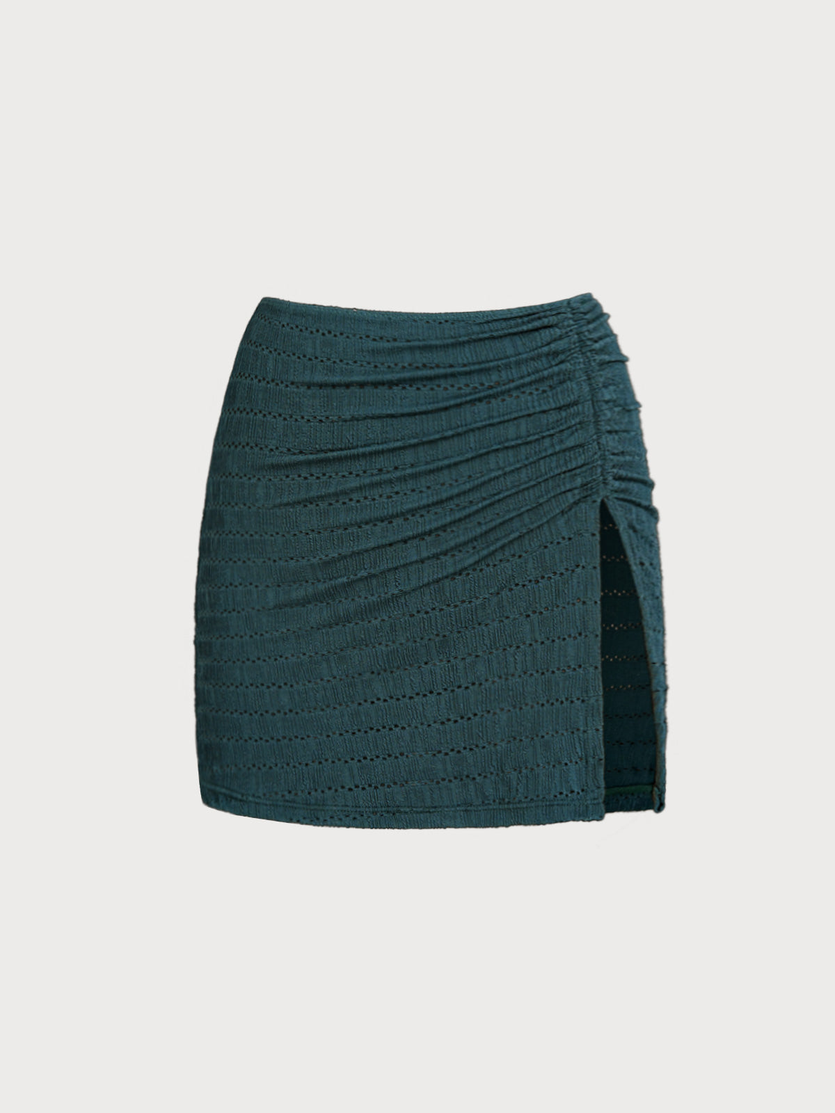 Women Knitted Nylon Cover ups Dark Green Sustainable Cover-ups - BERLOOK