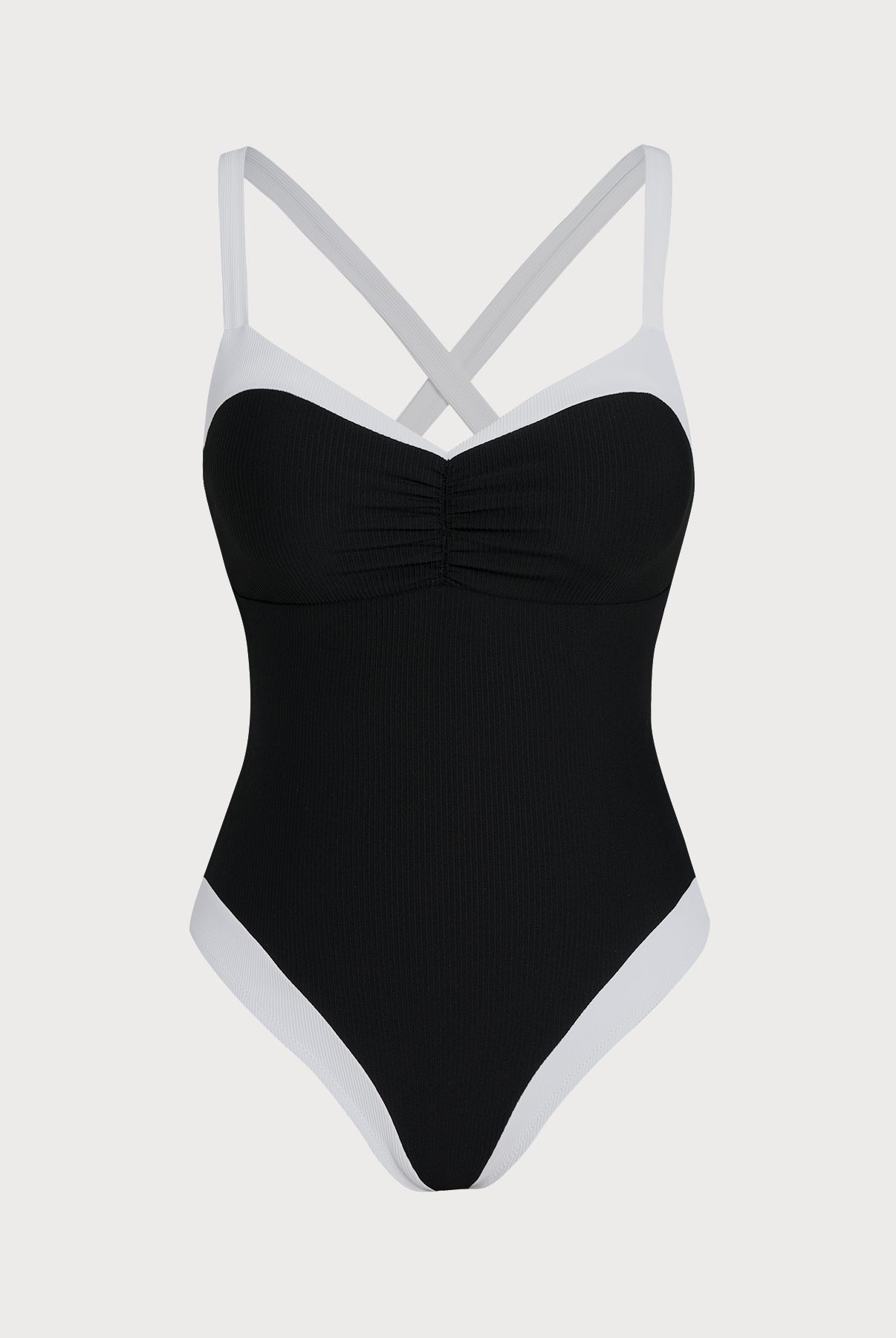 Women Knitted Nylon One Pieces Swimwear Black Sustainable Plus Size One-Pieces - BERLOOK