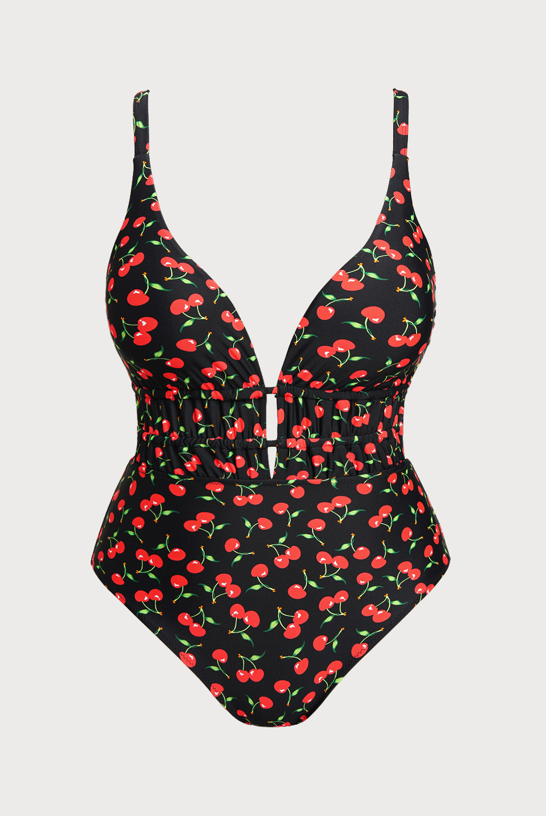 Women Knitted Nylon One Pieces Swimwear Black Sustainable Plus Size One-Pieces - BERLOOK