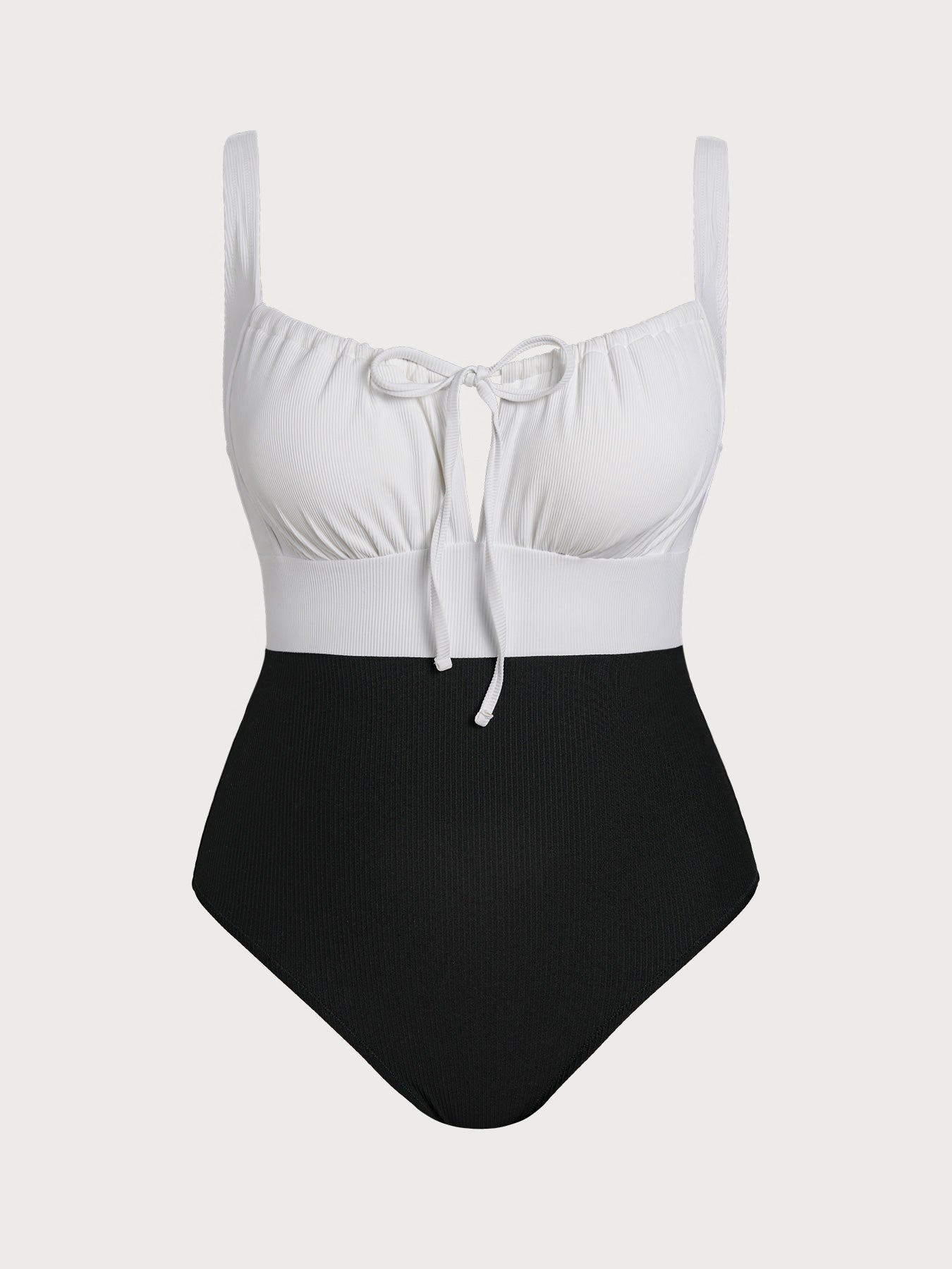 Women Knitted Nylon One Pieces Swimwear Black Sustainable Plus Size One-Pieces - BERLOOK