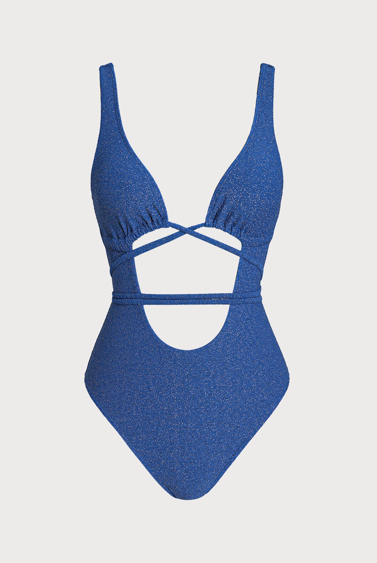 Women Knitted Nylon One Pieces Swimwear Blue Sustainable One-Pieces - BERLOOK
