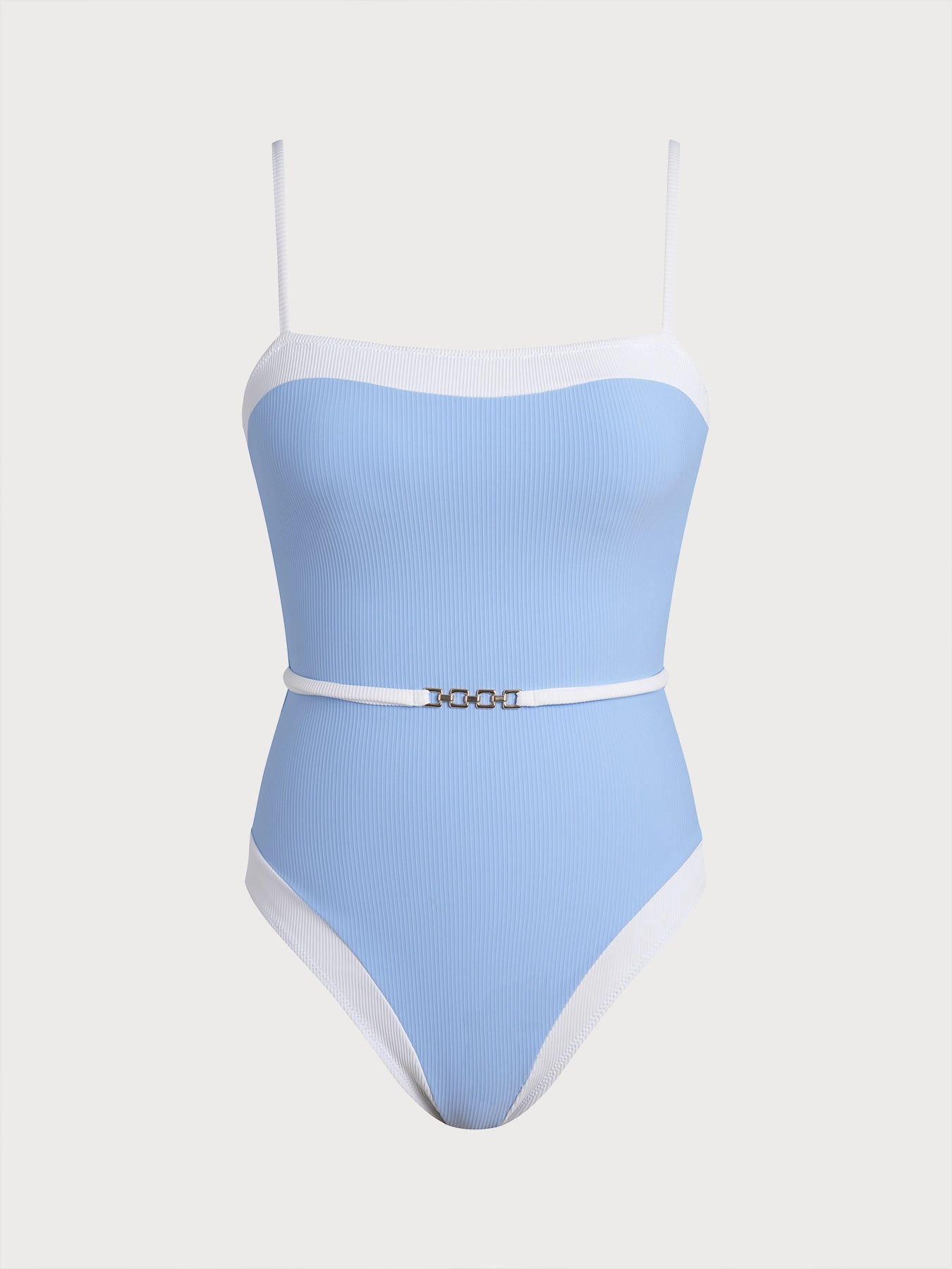 Women Knitted Nylon One Pieces Swimwear Blue Sustainable One-Pieces - BERLOOK