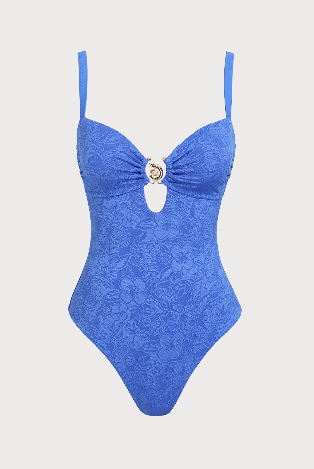 Women Knitted Nylon One Pieces Swimwear Blue Sustainable One-Pieces - BERLOOK