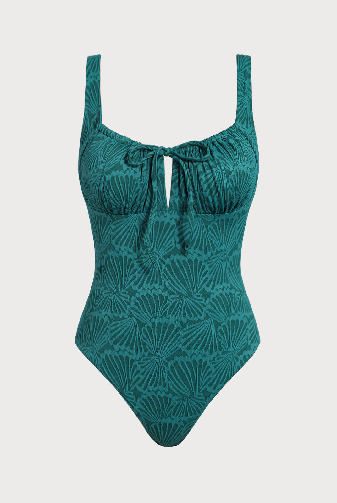 Women Knitted Nylon One Pieces Swimwear Dark Green Sustainable One-Pieces - BERLOOK