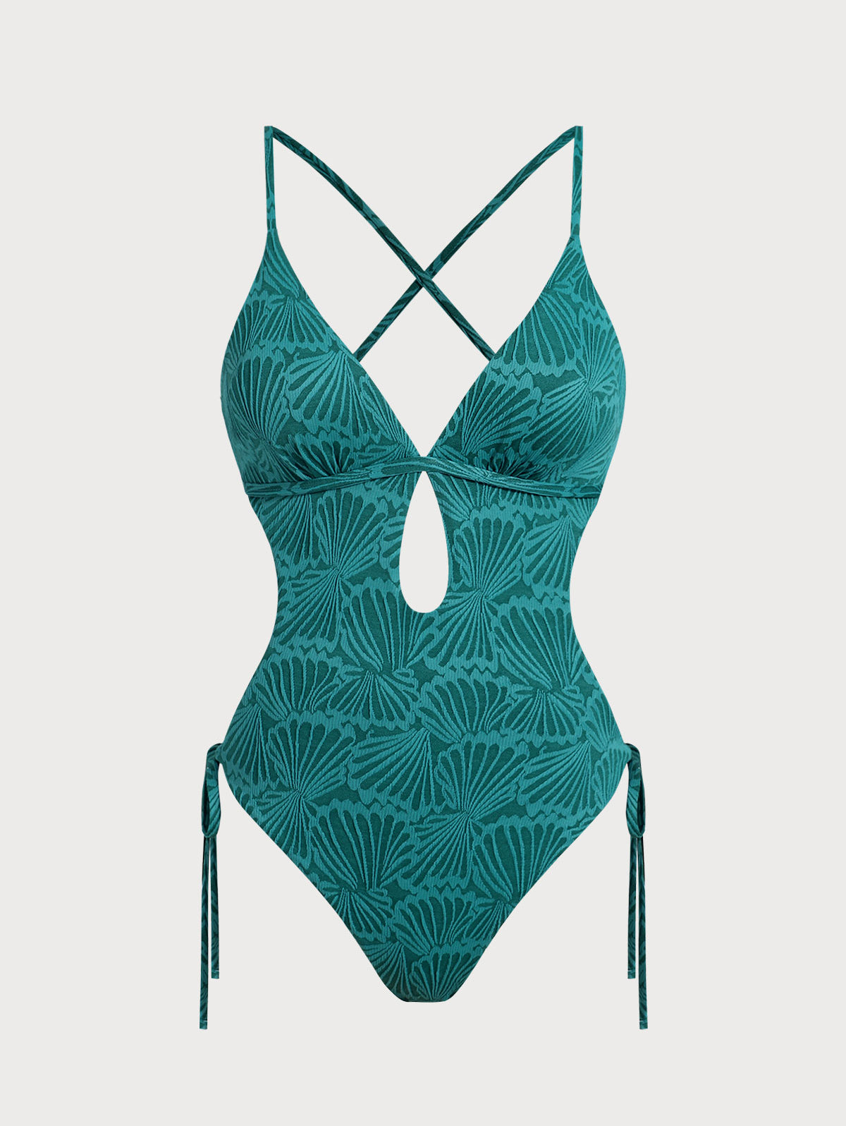 Women Knitted Nylon One Pieces Swimwear Dark Green Sustainable One-Pieces - BERLOOK