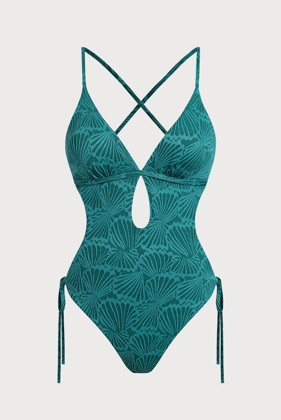Women Knitted Nylon One Pieces Swimwear Dark Green Sustainable One-Pieces - BERLOOK