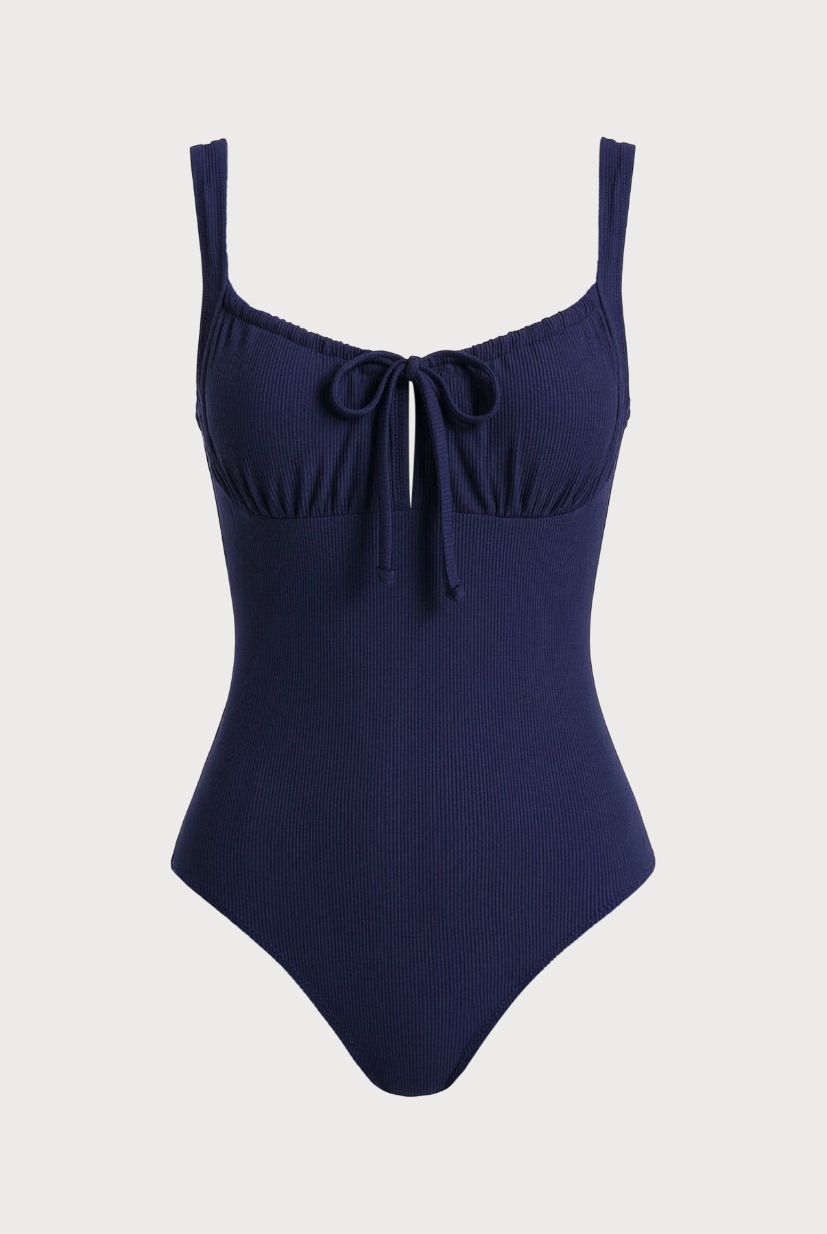 Women Knitted Nylon One Pieces Swimwear Navy Sustainable One-Pieces - BERLOOK