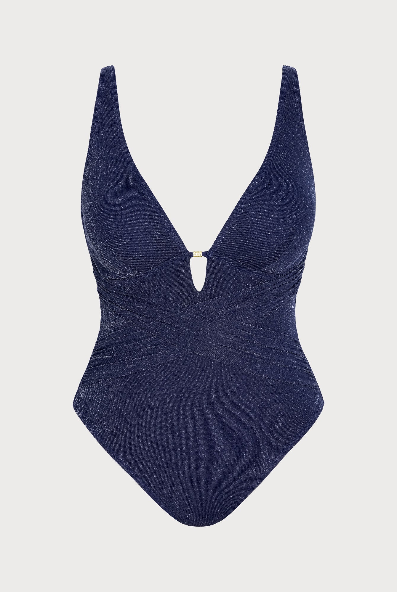 Women Knitted Nylon One Pieces Swimwear Navy Sustainable - BERLOOK