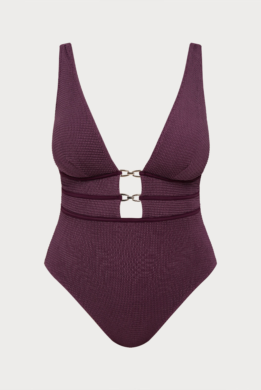Women Knitted Nylon One Pieces Swimwear Purple Sustainable Plus Size One-Pieces - BERLOOK