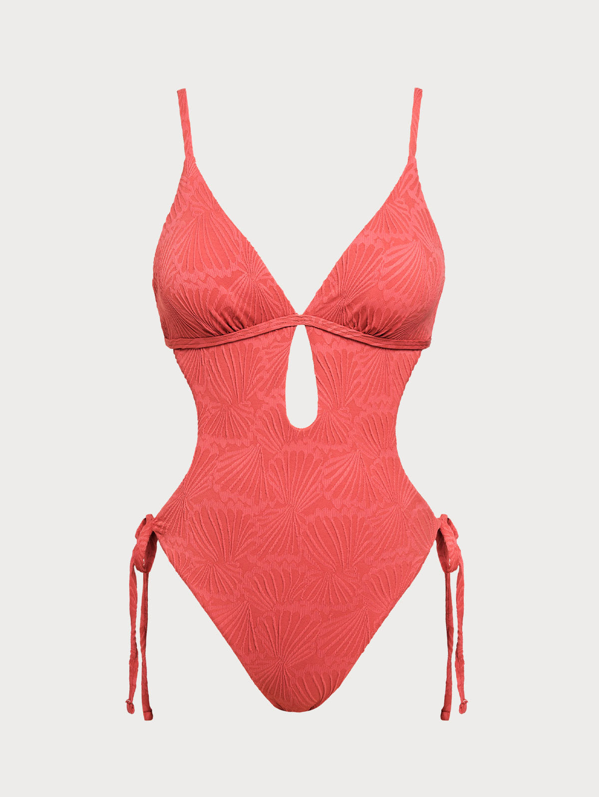 Women Knitted Nylon One Pieces Swimwear Red Sustainable One-Pieces - BERLOOK