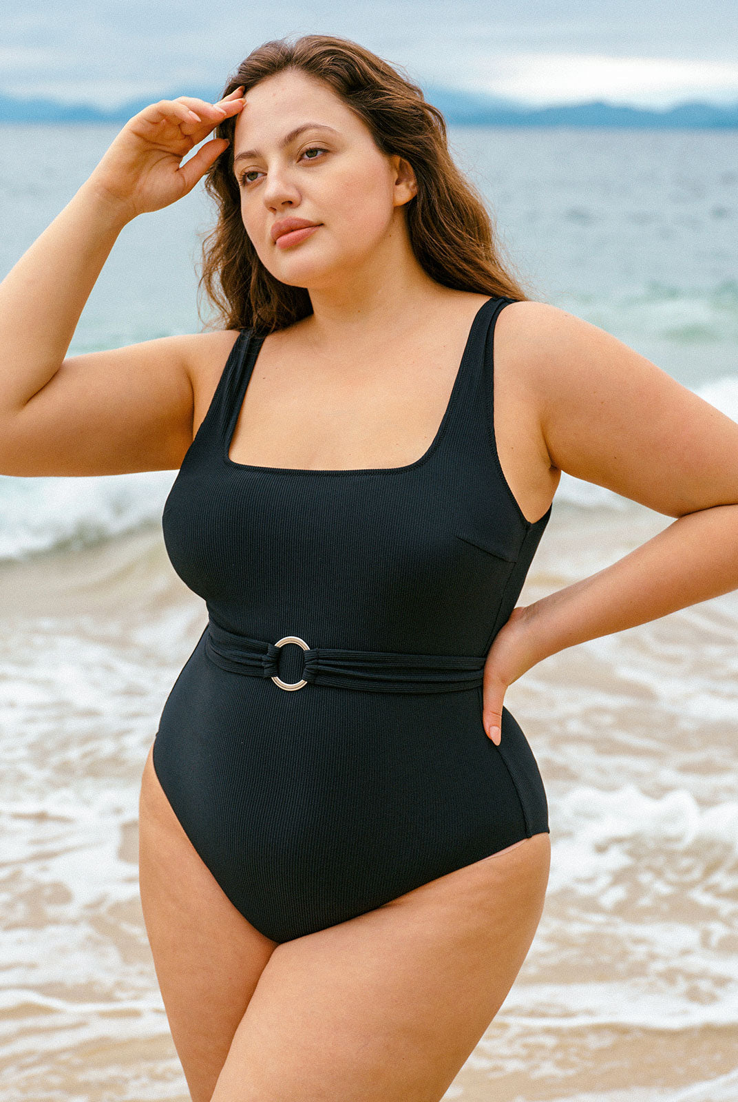 Women Knitted Nylon One Pieces Swimwear Sustainable Plus Size One-Pieces - BERLOOK