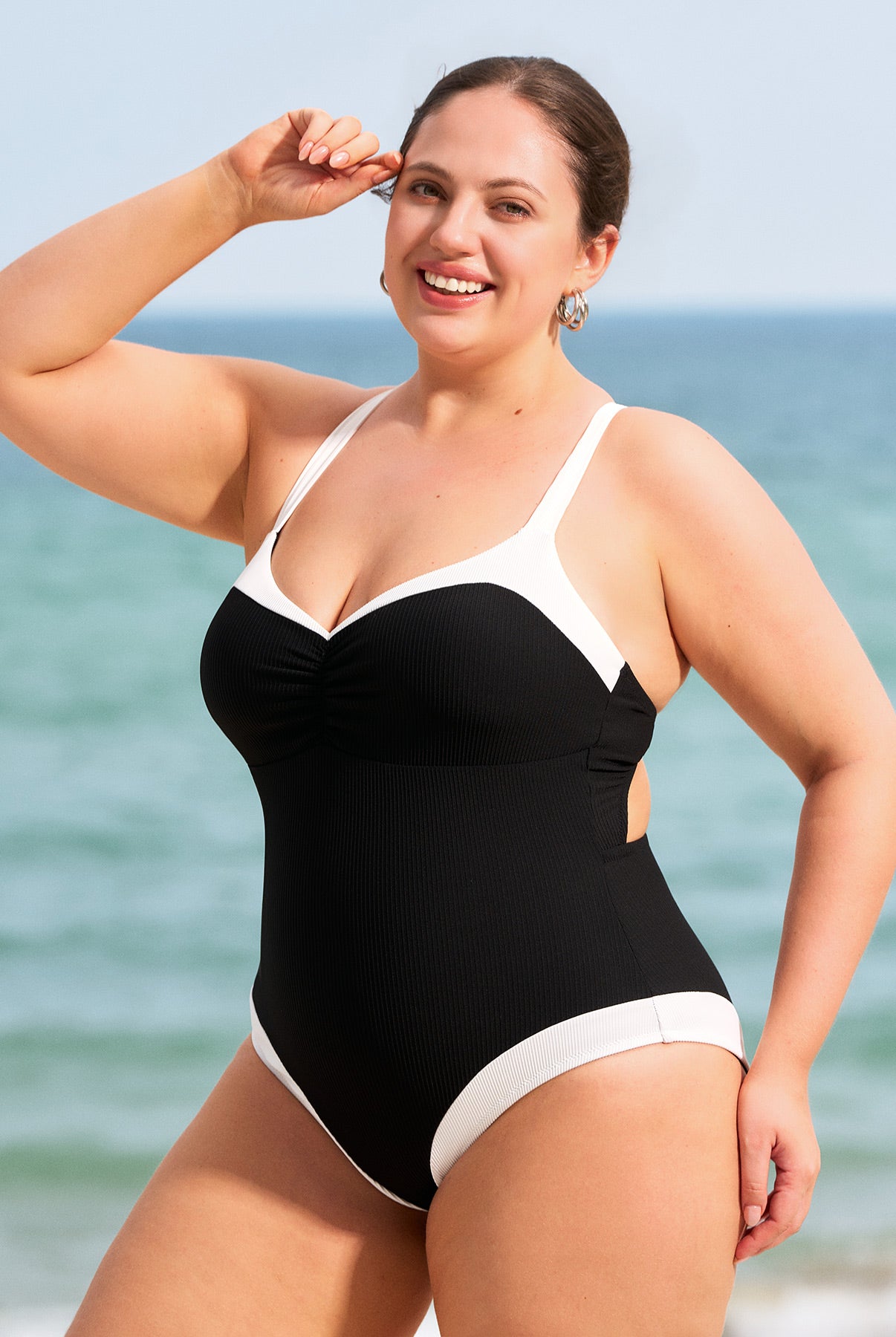 Women Knitted Nylon One Pieces Swimwear Sustainable Plus Size One-Pieces - BERLOOK