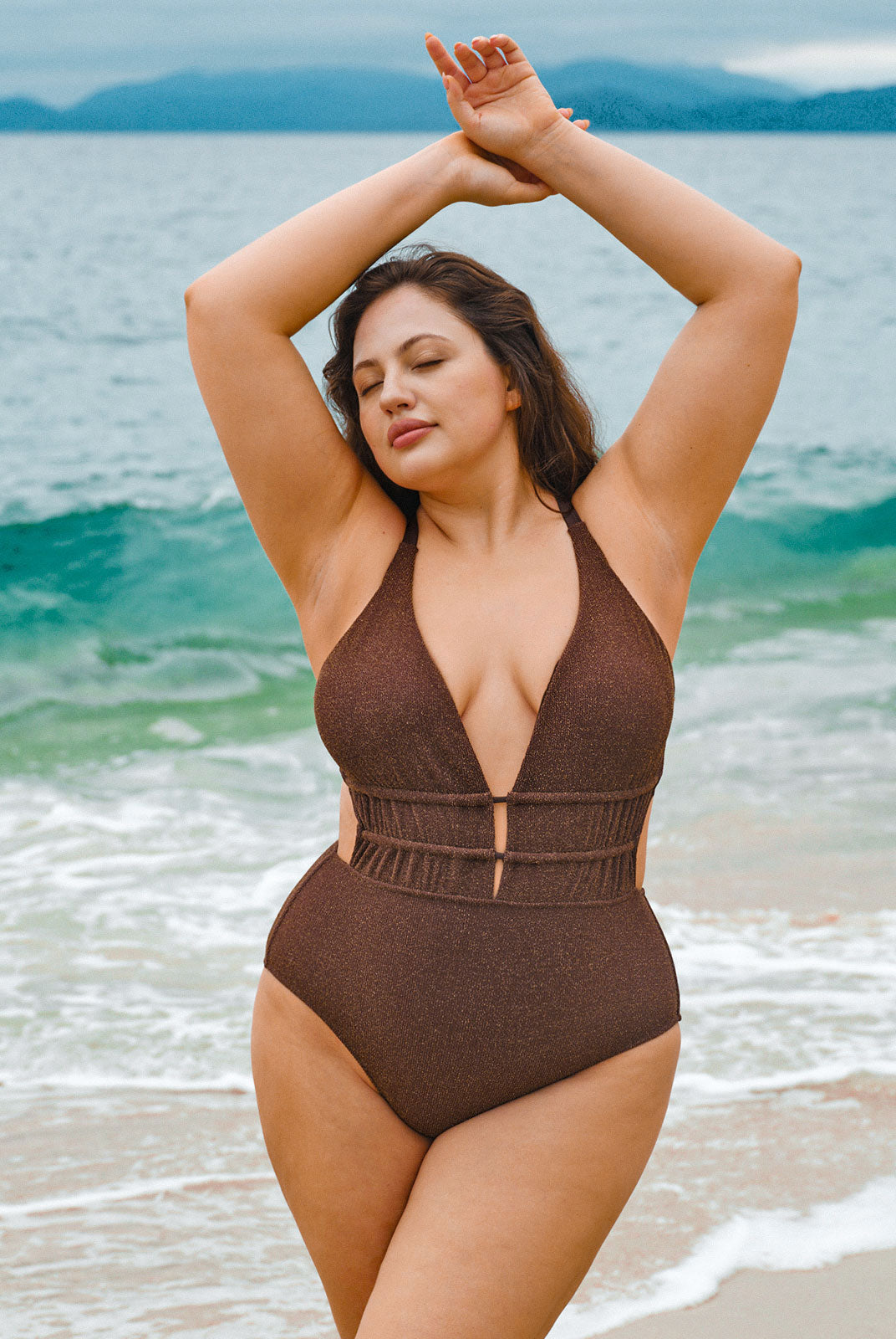 Women Knitted Nylon One Pieces Swimwear Sustainable Plus Size One-Pieces - BERLOOK