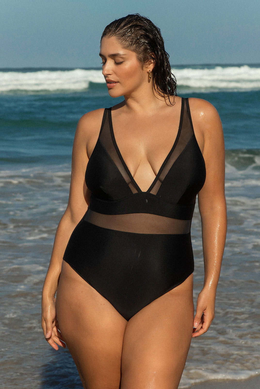 Women Knitted Nylon One Pieces Swimwear Sustainable Plus Size One-Pieces - BERLOOK