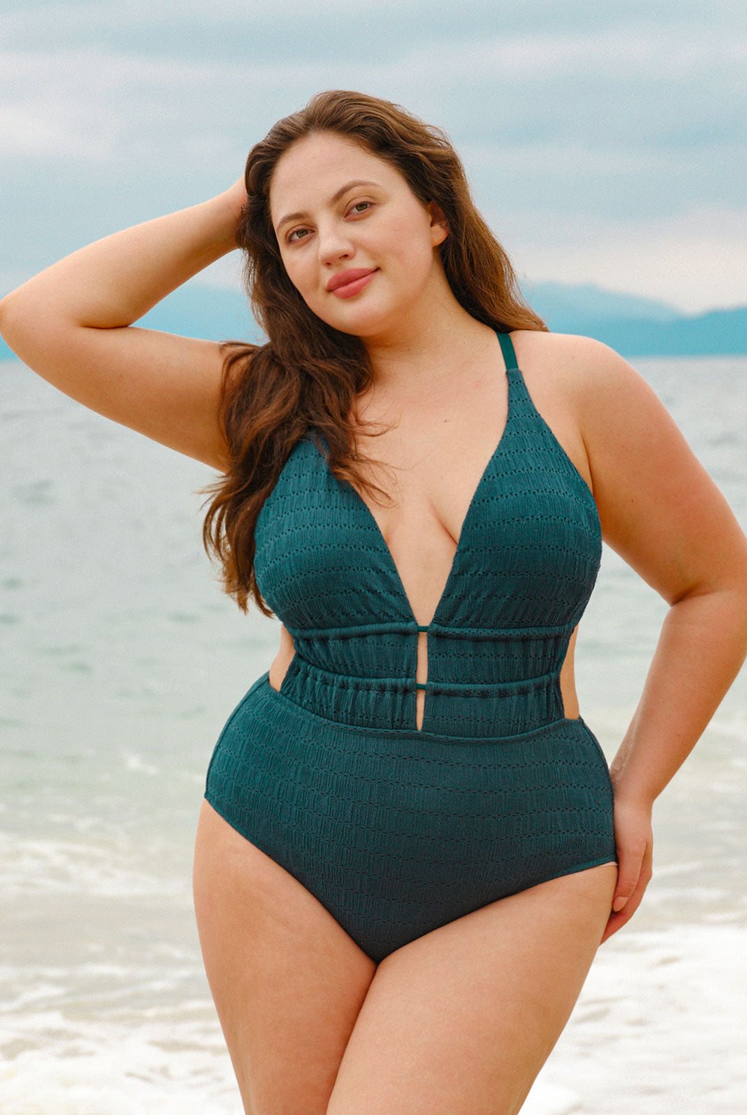 Women Knitted Nylon One Pieces Swimwear Sustainable Plus Size One-Pieces - BERLOOK