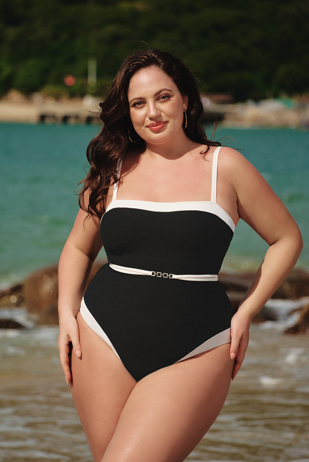 Women Knitted Nylon One Pieces Swimwear Sustainable Plus Size One-Pieces - BERLOOK