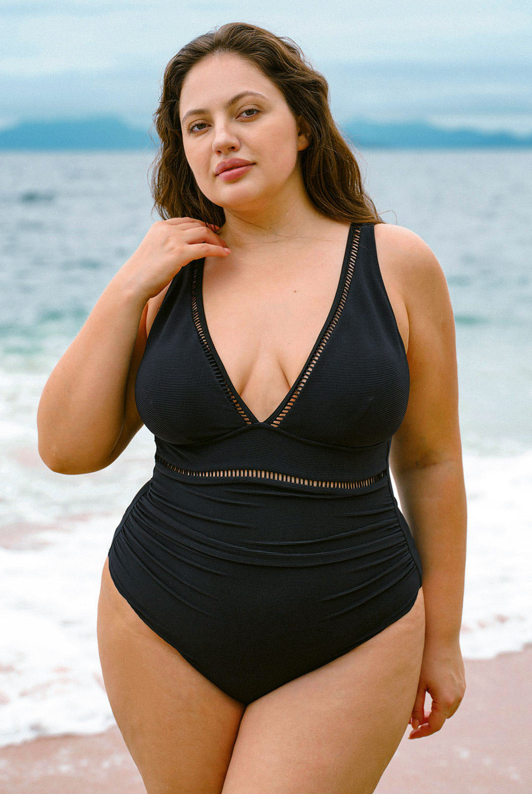 Women Knitted Nylon One Pieces Swimwear Sustainable Plus Size One-Pieces - BERLOOK