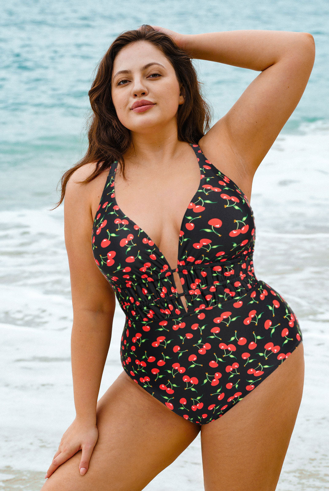 Women Knitted Nylon One Pieces Swimwear Sustainable Plus Size One-Pieces - BERLOOK