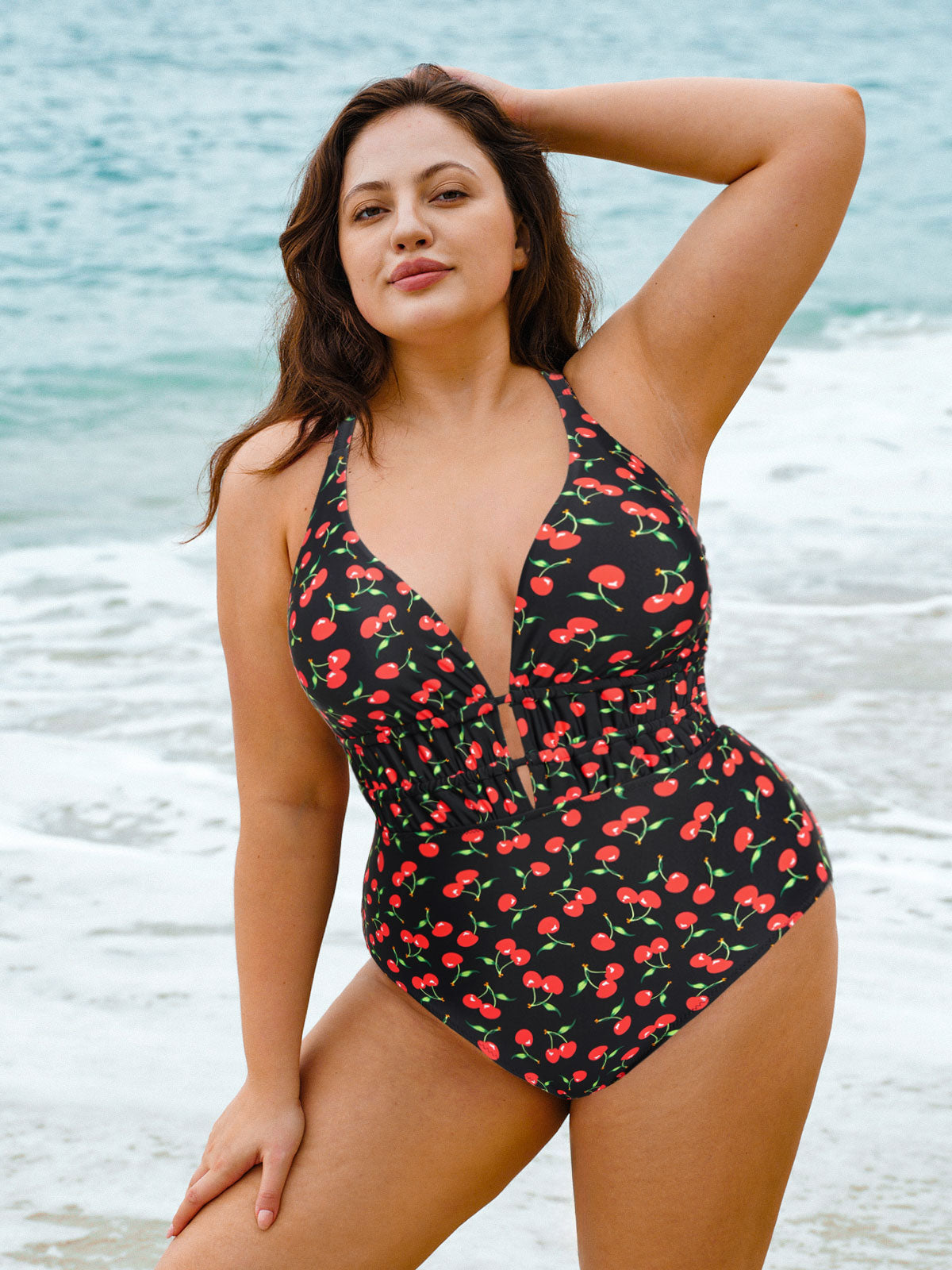 Women Knitted Nylon One Pieces Swimwear Sustainable Plus Size One-Pieces - BERLOOK