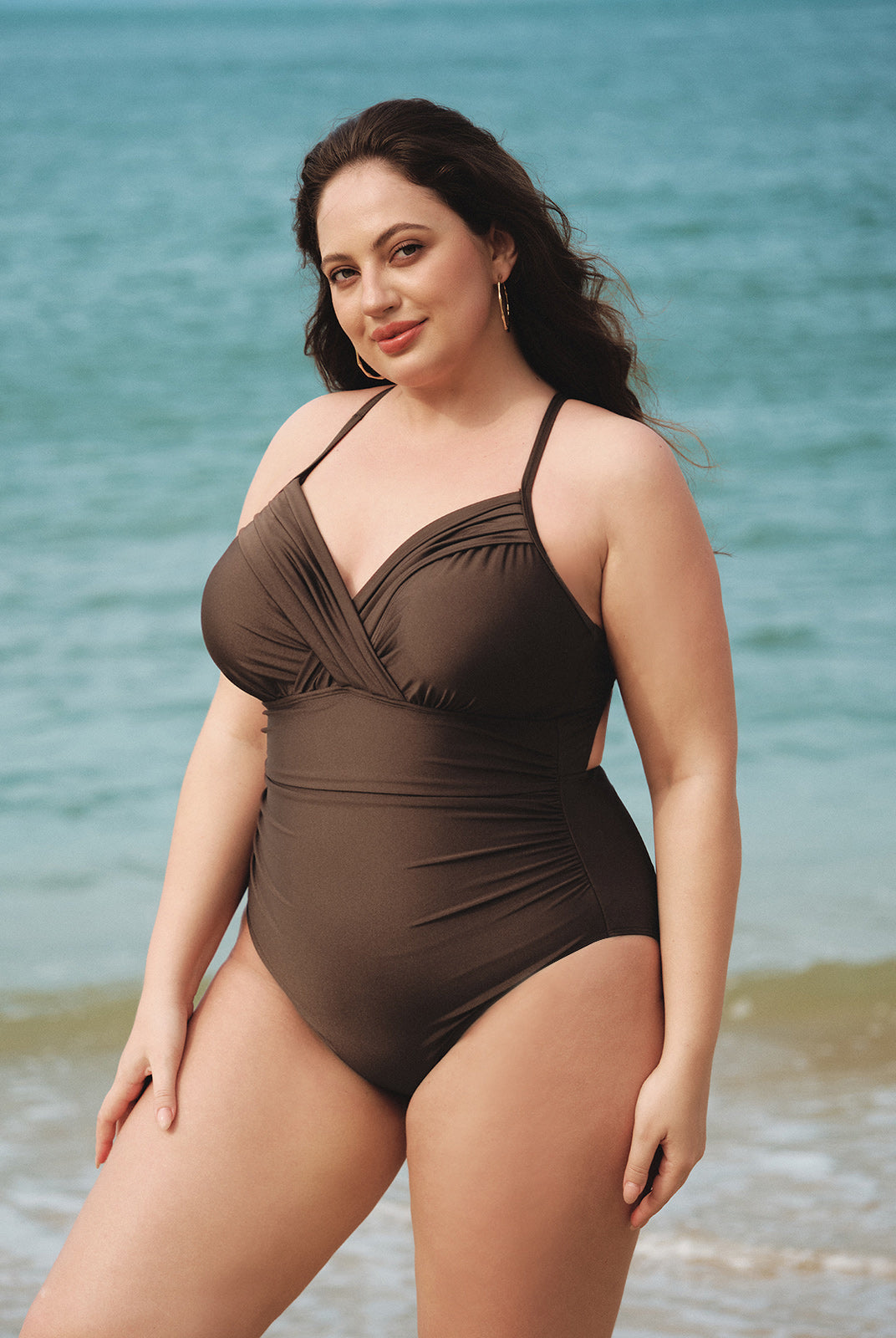 Women Knitted Nylon One Pieces Swimwear Sustainable Plus Size One-Pieces - BERLOOK