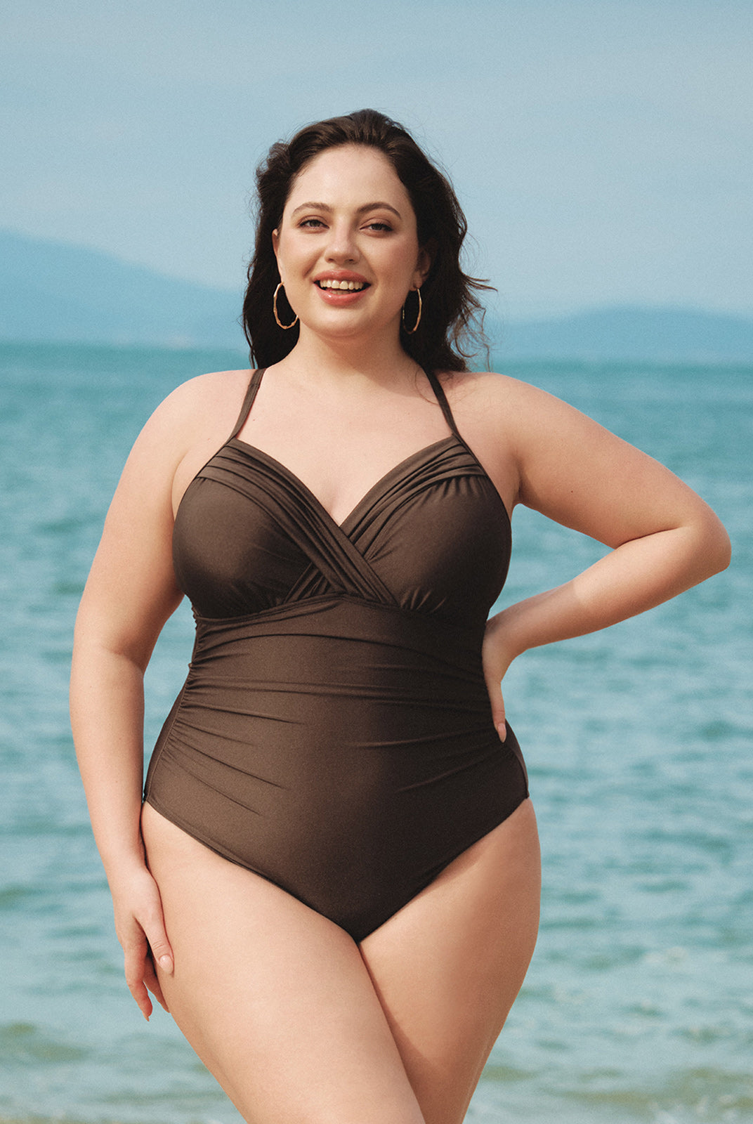 Women Knitted Nylon One Pieces Swimwear Sustainable Plus Size One-Pieces - BERLOOK
