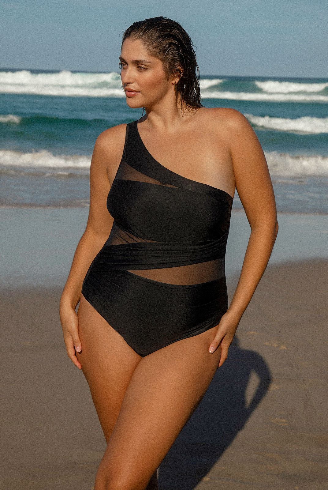 Women Knitted Nylon One Pieces Swimwear Sustainable Plus Size One-Pieces - BERLOOK