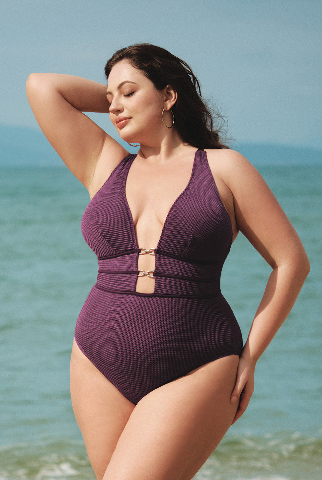 Women Knitted Nylon One Pieces Swimwear Sustainable Plus Size One-Pieces - BERLOOK