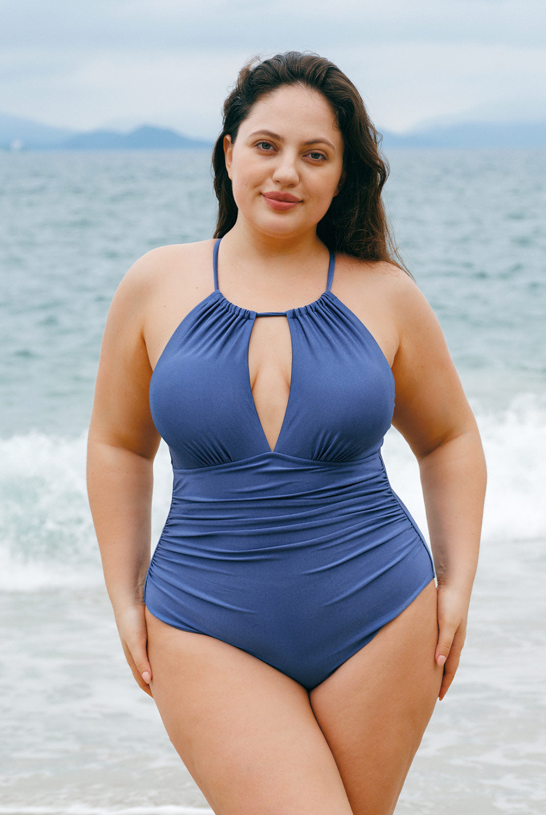 Women Knitted Nylon One Pieces Swimwear Sustainable Plus Size One-Pieces - BERLOOK