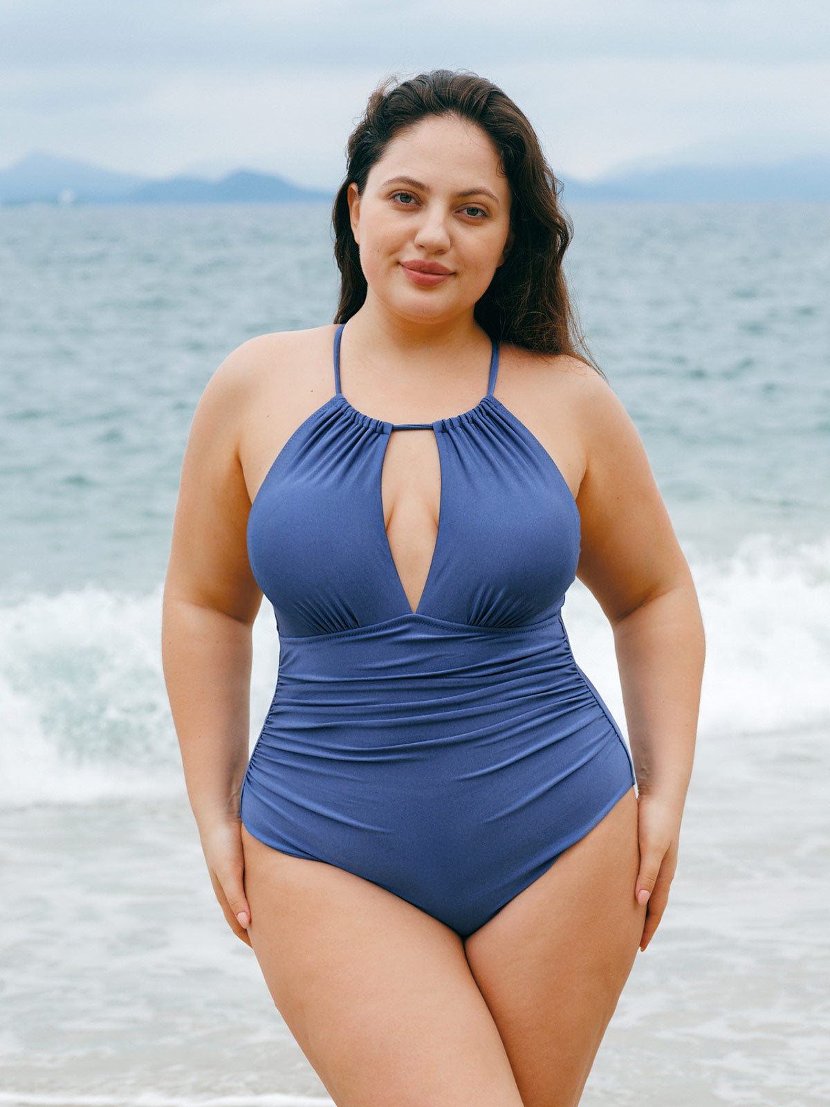 Women Knitted Nylon One Pieces Swimwear Sustainable Plus Size One-Pieces - BERLOOK