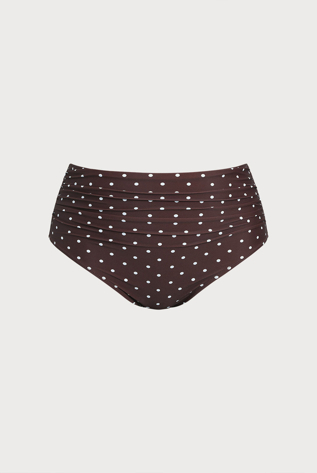 Women Knitted Nylon Prined Bikini Bottoms Brown Sustainable Plus Size Bikinis - BERLOOK